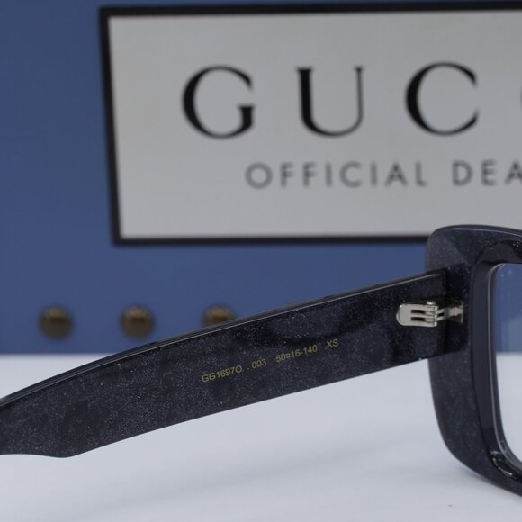 Final Price! Gucci GG1697O 003 Dark Night Cosmic Glitter Eyeglasses - Picture 6 of 10